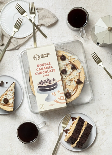 Double Choc Caramel Cake - Original Foods